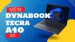 Dynabook Tecra A40-M: 14-inch AI-powered laptop with Copilot key, WQXGA display, and Intel Core Ultra CPU in dark blue chassis