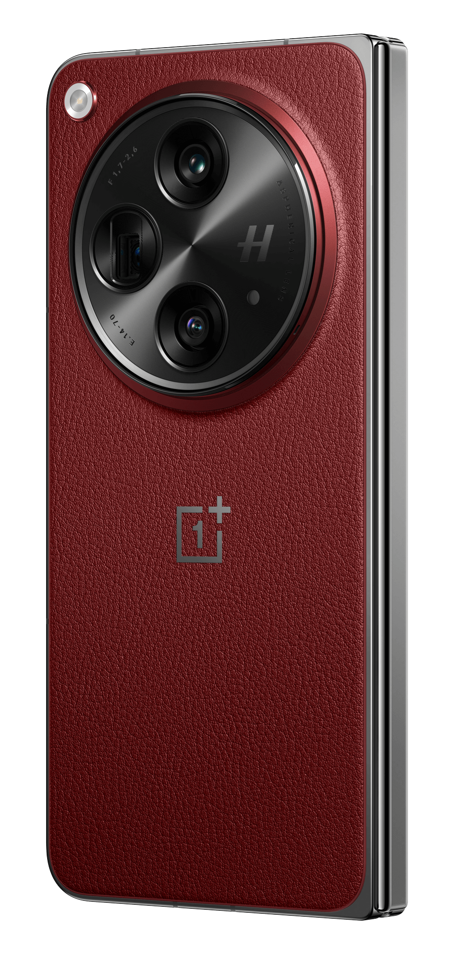 OnePlus Open Apex Edition foldable smartphone in the Crimson Shadow colour.