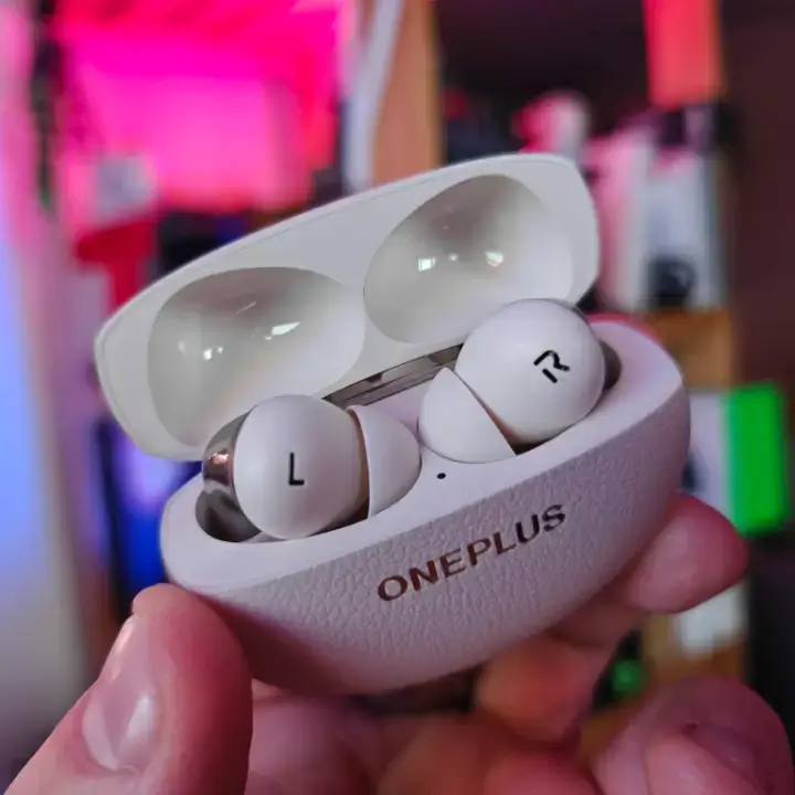 OnePlus Buds Pro 3 supporting spatial audio with head tracking for immersive listening.